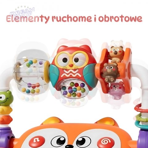 WOOPIE BABY Interaktywne Pianino Edukacyjne Sensoryczne Lisek LED Grzechotki