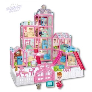 WOOPIE Domek dla Lalek Villa z Akcesoriami i Lalką Podświetlany 275el.