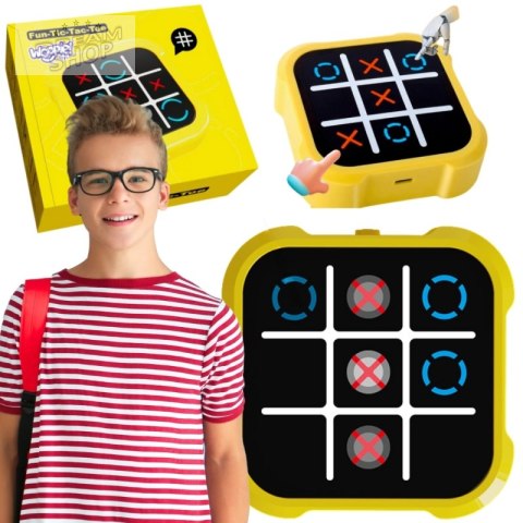 WOOPIE Gra Elektroniczna Kółko i Krzyżyk Logiczna Edukacyjna 4w1