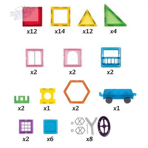 WOOPIE Klocki Magnetyczne 3D Edukacyjne Neodymowe Panele Dla Dzieci