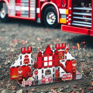 WOOPIE Klocki Magnetyczne 3D Zestaw Straż Pożarna 48el.
