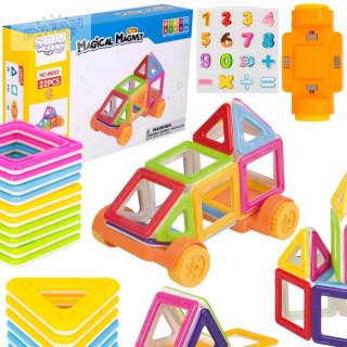 WOOPIE Klocki Magnetyczne Pojazd Mini Budowle 22el.