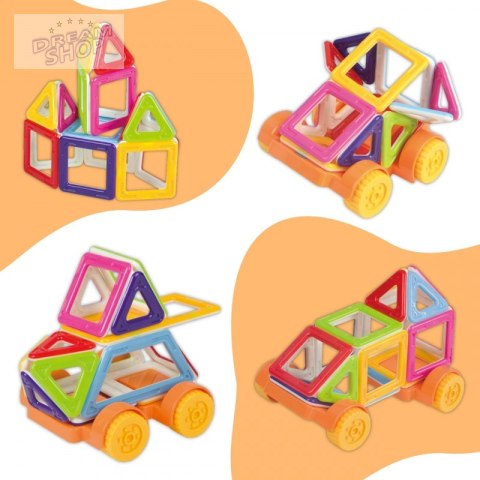 WOOPIE Klocki Magnetyczne Pojazd Mini Budowle 22el.