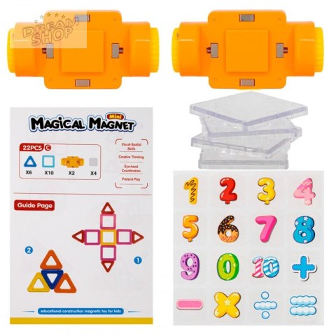 WOOPIE Klocki Magnetyczne Pojazd Mini Budowle 22el.
