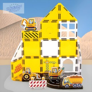 WOOPIE Magneyczne Klocki Konstrukcyjne Plac Budowy STEAM 47 el.