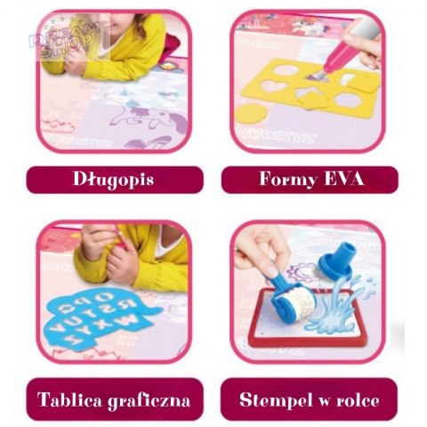 WOOPIE Mata Wodna Magiczna do Rysowania dla Małej Księżniczki