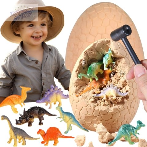 WOOPIE Wykopalisko Jajko Dinozaura Zestaw Archeologa do Rozkopania 12 Dinozaurów