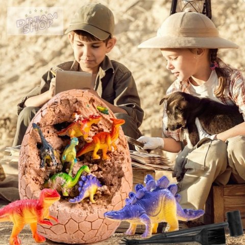 WOOPIE Wykopalisko Jajko Dinozaura Zestaw Archeologa do Rozkopania 12 Dinozaurów