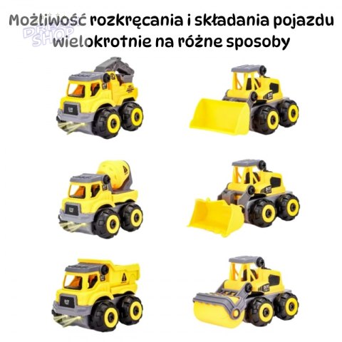 WOOPIE Zdalnie Sterowany Samochodzik Budowlany DIY