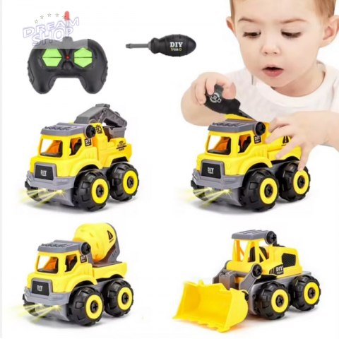 WOOPIE Zdalnie Sterowany Samochodzik Budowlany DIY