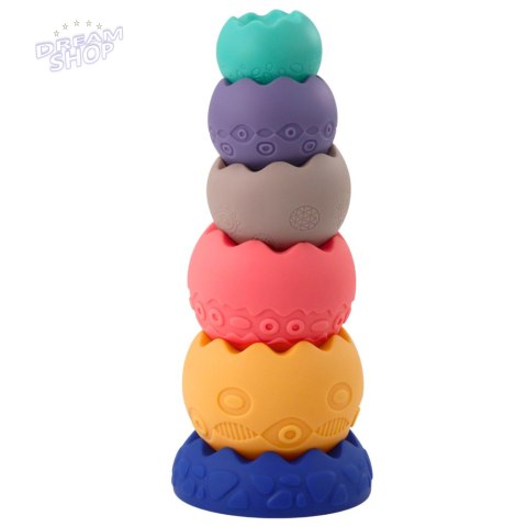 Zestaw Edukacyjny Miękkie Jajka Piłki Z Cyframi Sensoryczne Wieża 6 szt.