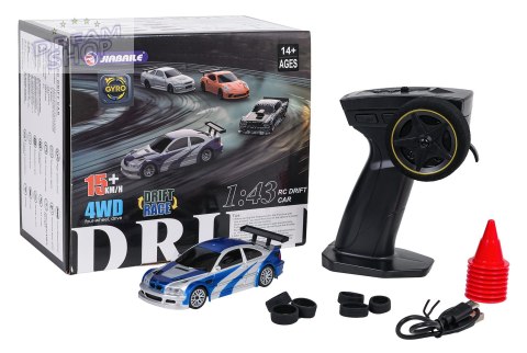 Autko R/C do Driftu 1:43 Niebieskie + Akcesoria