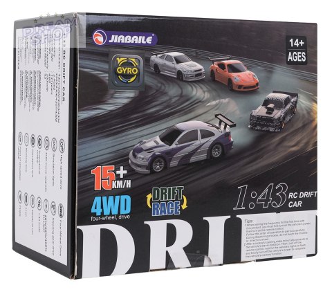 Autko R/C do Driftu 1:43 Niebieskie + Akcesoria