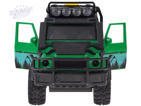 Auto terenowe z przyczepą typu laweta + MOTOR Światło i dźwięk ZA5913