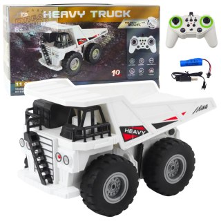 Ciężarówka Wywrotka Zdalnie Sterowana RC Światła Dźwięki Biała 1:24
