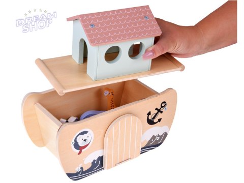 Drewniana Arka Noego + figurki zwierząt Edukacyjna zabawka Sorter ZA5931