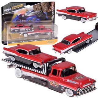 Maisto Licencjonowane Auta Metalowe Chevrolet Flatbed 1957 i Bel Air ZA5864