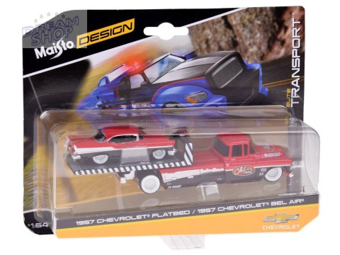 Maisto Licencjonowane Auta Metalowe Chevrolet Flatbed 1957 i Bel Air ZA5864