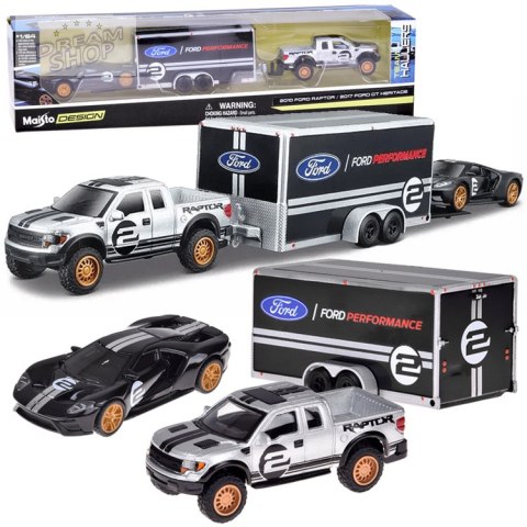 Maisto Licencjonowane Auta Metalowe Ford Raptor i Ford GT Heritage ZA5961