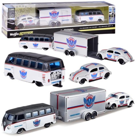 Maisto Licencjonowane Auta Metalowe Volkswagen Van Samba i VW Beetle ZA5968