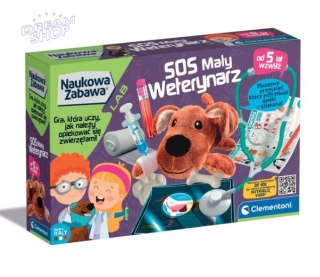 Naukowa Zabawa Zestaw Małego Weterynarza SOS Mały Weterynarz Piesek Język Polski Clementoni 50712