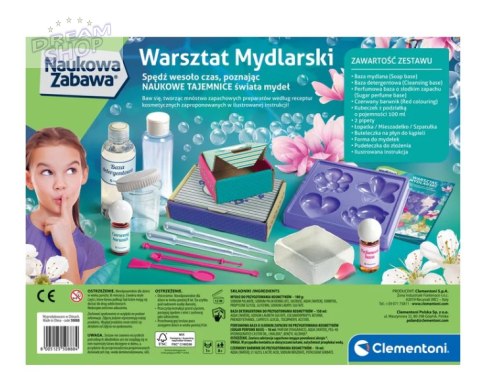 Naukowa Zabawa Zestaw Warsztat Mydlarski Język Polski Clementoni 50888 Naukowa Zabawa Zestaw Warsztat Mydlarski Język Polski Clementoni 50888