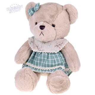 Pluszowy MIŚ - beżowa Zosia 58cm w zielonej VINTAGE sukience ZA5923 D