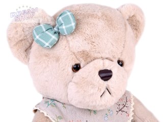 Pluszowy MIŚ - beżowa Zosia 58cm w zielonej VINTAGE sukience ZA5923 D