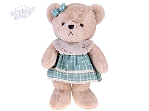 Pluszowy MIŚ - beżowa Zosia 58cm w zielonej VINTAGE sukience ZA5923 D