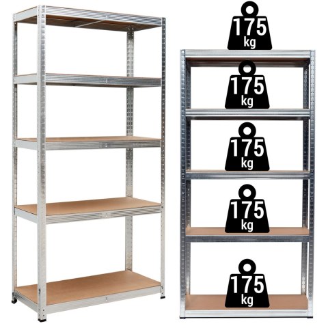 Regał magazynowy CONOR 180x90x30 nośność 875 kg