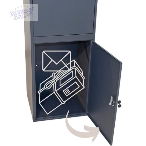 SKRZYNKA NA PRZESYŁKI KURIERSKIE LISTY 2W1 STOJĄCA 38X41X102CM 1068749