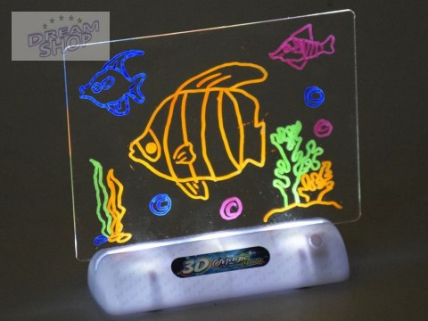 Tablica do Rysowania 3D z Podświetleniem LED + Pisaki i Okulary TA0115