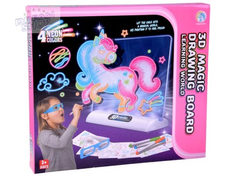 Tablica do Rysowania 3D z Podświetleniem LED + Pisaki i Okulary TA0115
