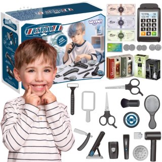 WOOPIE Barber Zestaw Fryzjerski dla Dzieci Salon Stylizacji 24el.