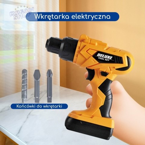 WOOPIE Zestaw Narzędzi Małego Majsterkowicza z Wkrętarką w Walizce 39el.