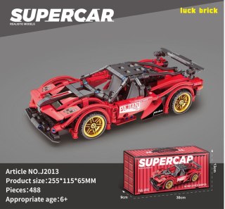 Zestaw Klocków Auto Sportowe Czerwone 482el.