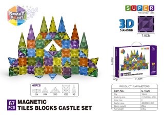Zestaw Klocków Magnetycznych 3D 67el.