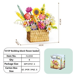 Zestaw Klocków Wiosenny Bukiet w Koszyku 1615el.