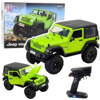 Auto Terenowe Zdalnie Sterowane RC Jeep Wrangler Rock Crawler Zielony 1:14