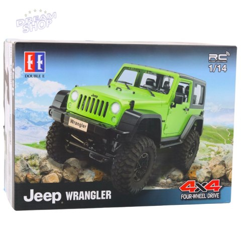 Auto Terenowe Zdalnie Sterowane RC Jeep Wrangler Rock Crawler Zielony 1:14
