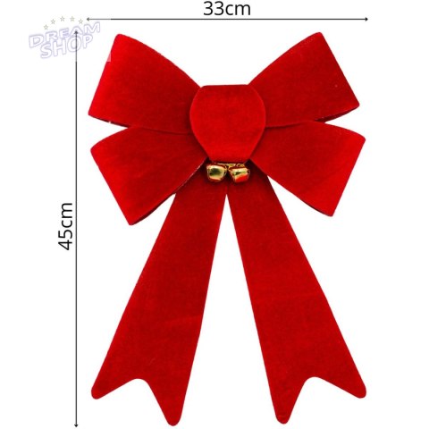 KOKARDA DEKORACYJNA 45CM Z DZWONKAMI