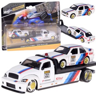Maisto Licencjonowane Auta Metalowe 1:64 Flatbed i BMW M3 1988 ZA5958
