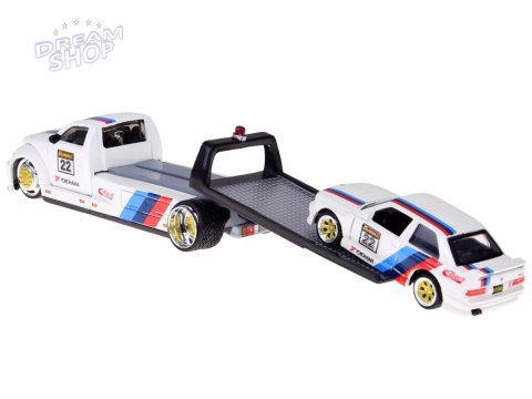 Maisto Licencjonowane Auta Metalowe 1:64 Flatbed i BMW M3 1988 ZA5958