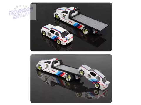 Maisto Licencjonowane Auta Metalowe 1:64 Flatbed i BMW M3 1988 ZA5958