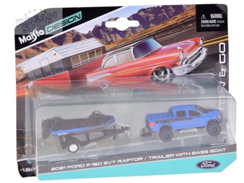 Maisto Licencjonowane Auto metalowe Ford F-150 SVT Raptor 2021 łódź ZA5970