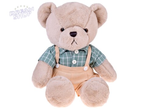 Pluszowy MIŚ - beżowy Franek 58cm w zielonej VINTAGE koszuli ZA5923 B