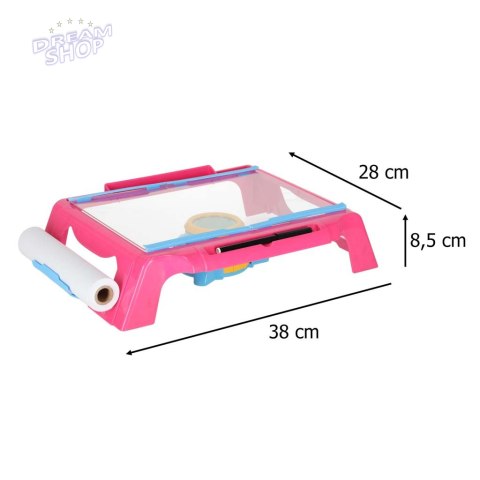 Projektor rzutnik stolik do rysowania karty różowy