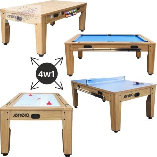 STÓŁ DO MULTIGIER 4W1 BILARD TENIS STOŁOWY CYMBERGAJ STÓŁ JADALNY 214x121.6x81.3CM WOODEN ENERO