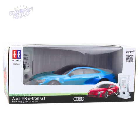 Samochód Audi RS E-tron GT Zdalnie Sterowany RC Niebieski 1:14