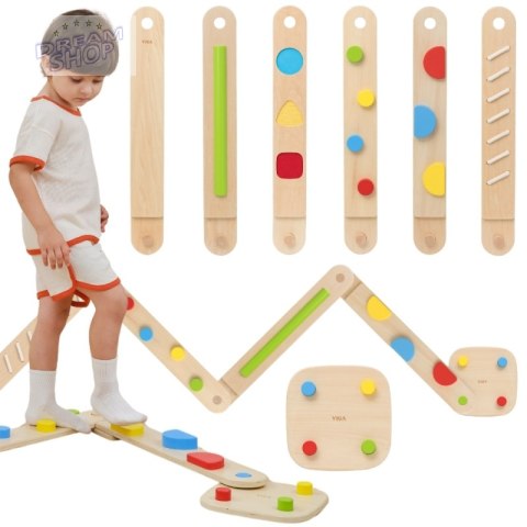 VIGA Drewniana Równoważnia Modułowa Tor Ścieżka Sensoryczna